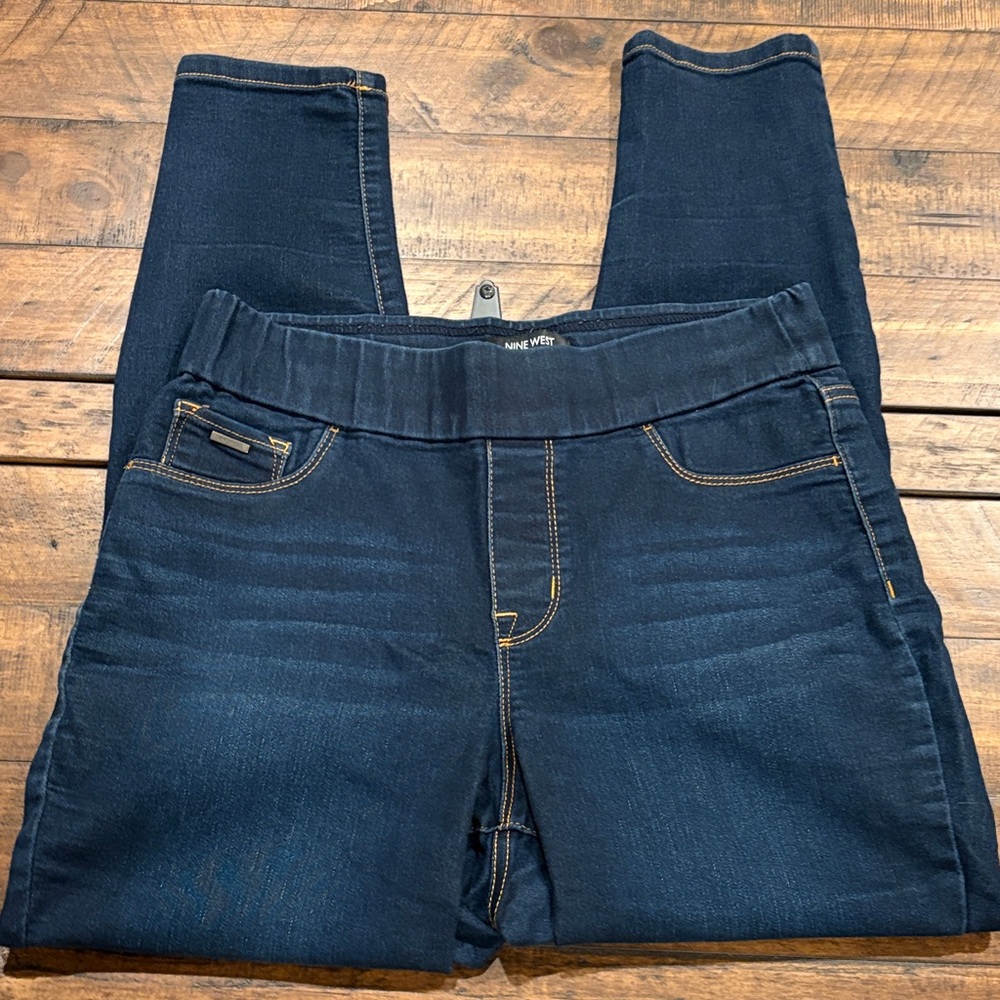 Nine West Dark Indigo Women's Skinny Crop Denim Jeans Size 6